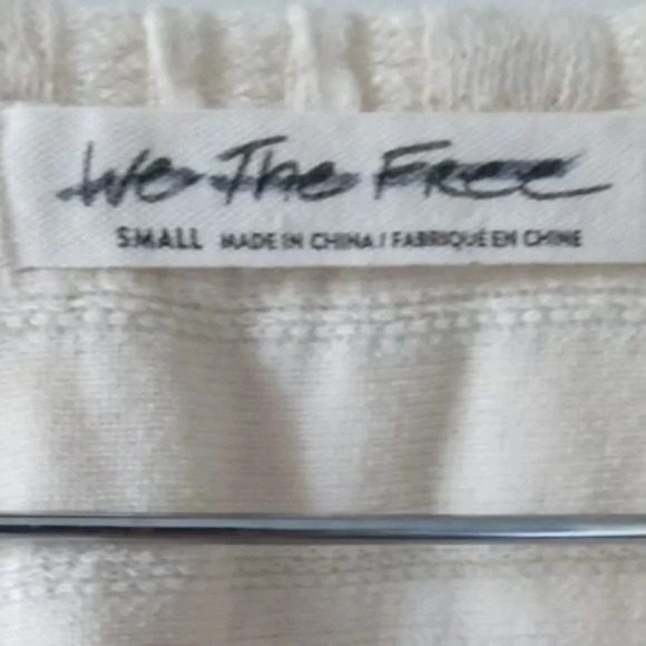 Free People We The Free Calissa Hacci Cream Long Sleeve Crop Top Size S - Picture 6 of 10